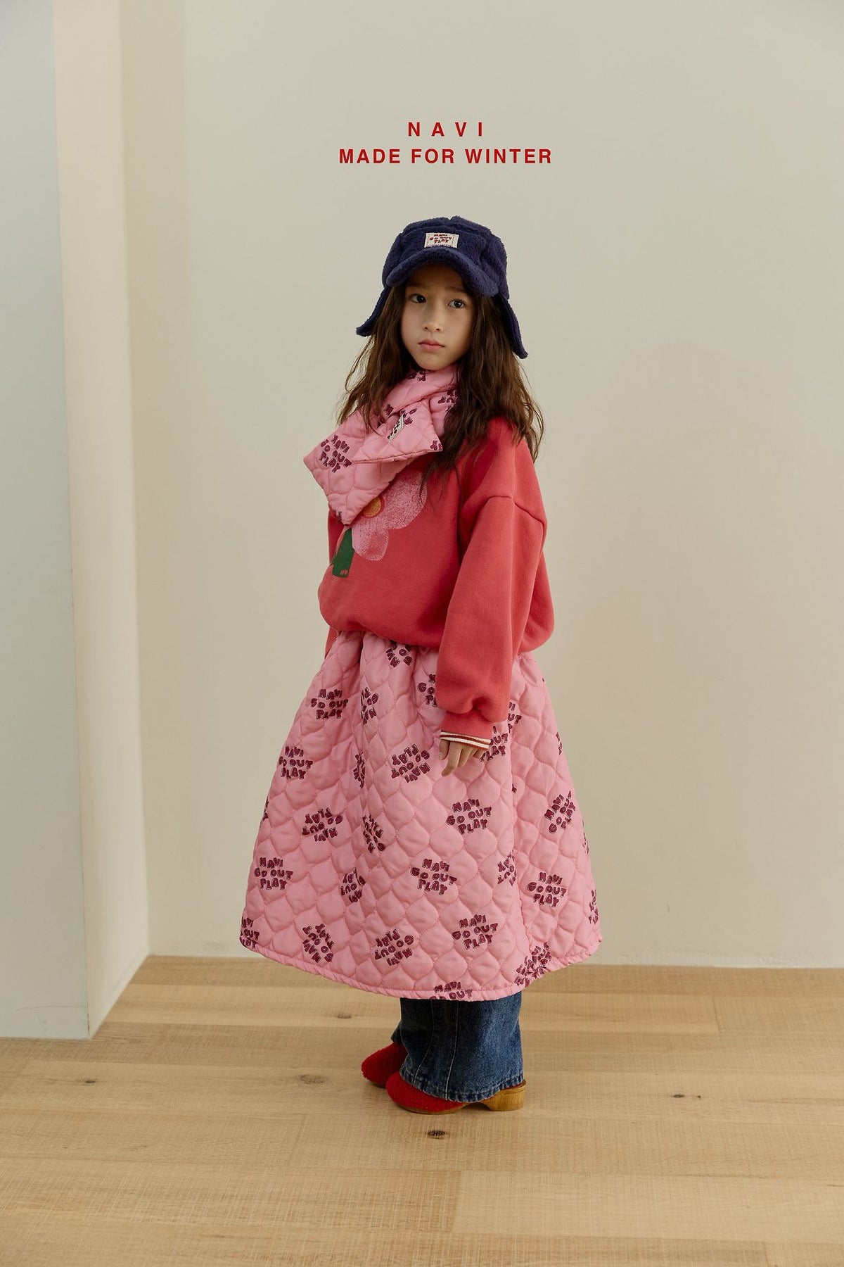 《予約》Rosie Quilted Dress / NAVI