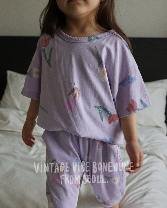 《予約》Flower Short-sleeve T-shirt / Boneoune