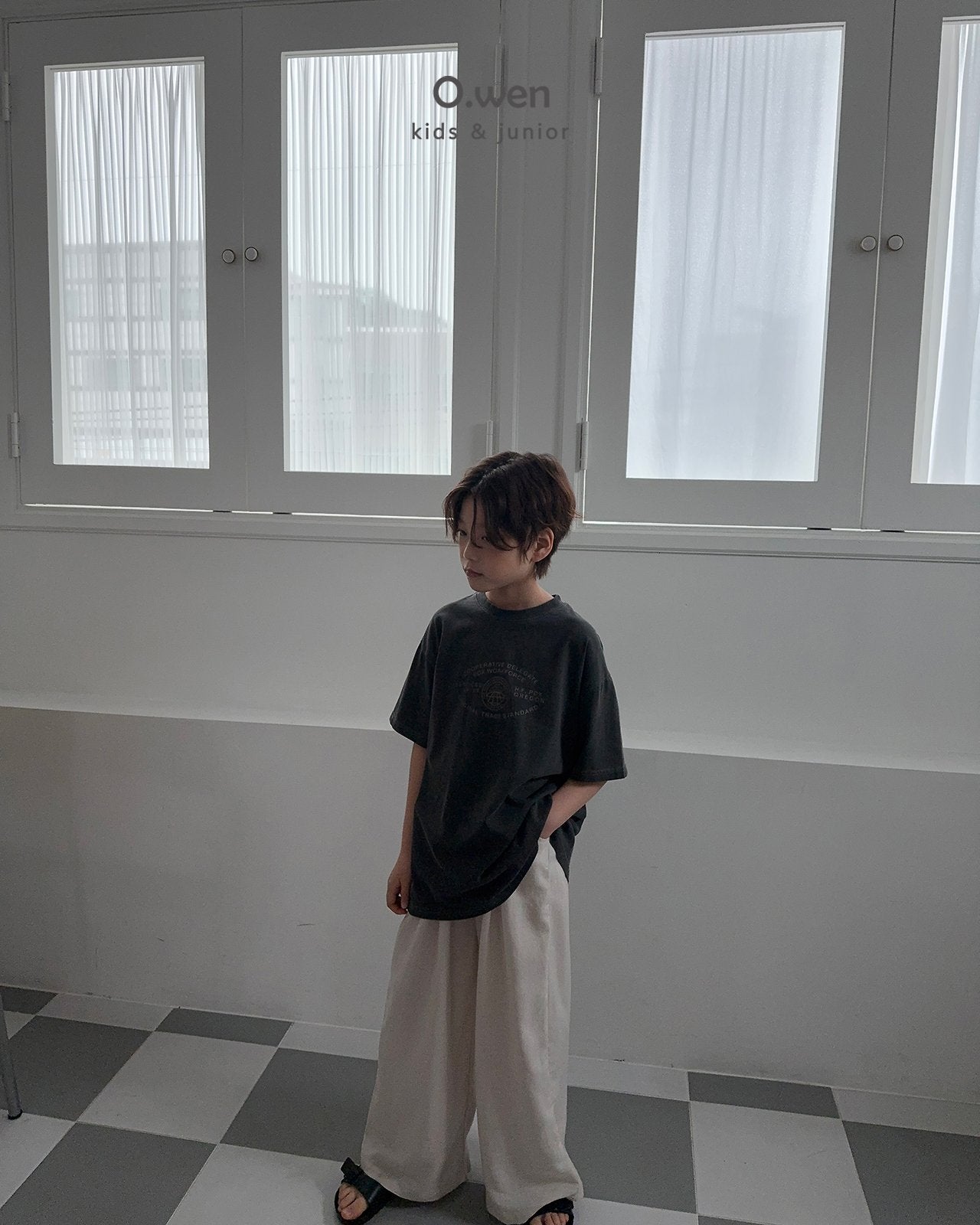 《予約》Slit Pigment Tee / O.wen (adultまで)