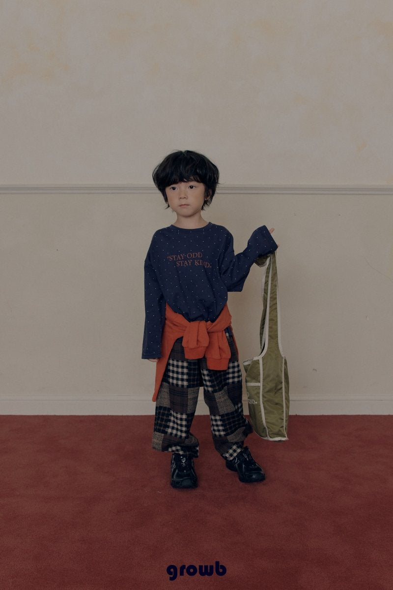《予約》Patchwork Check Pants / GROWB
