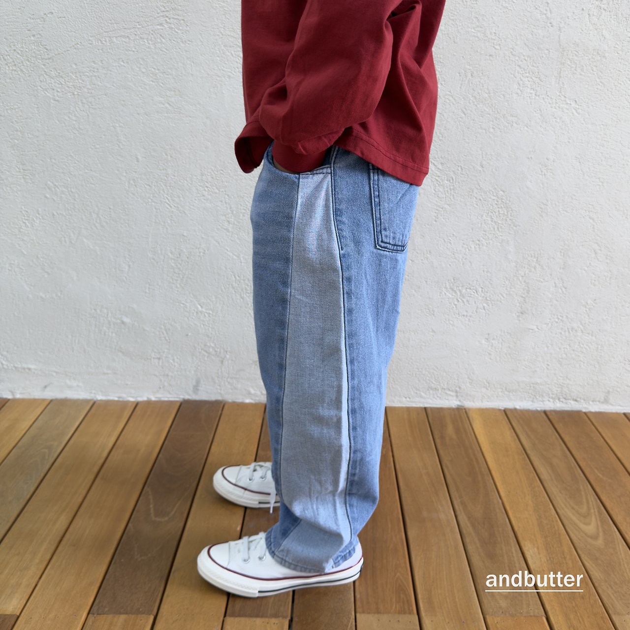 《予約》Curved  Denim Pants / ANDBUTTER