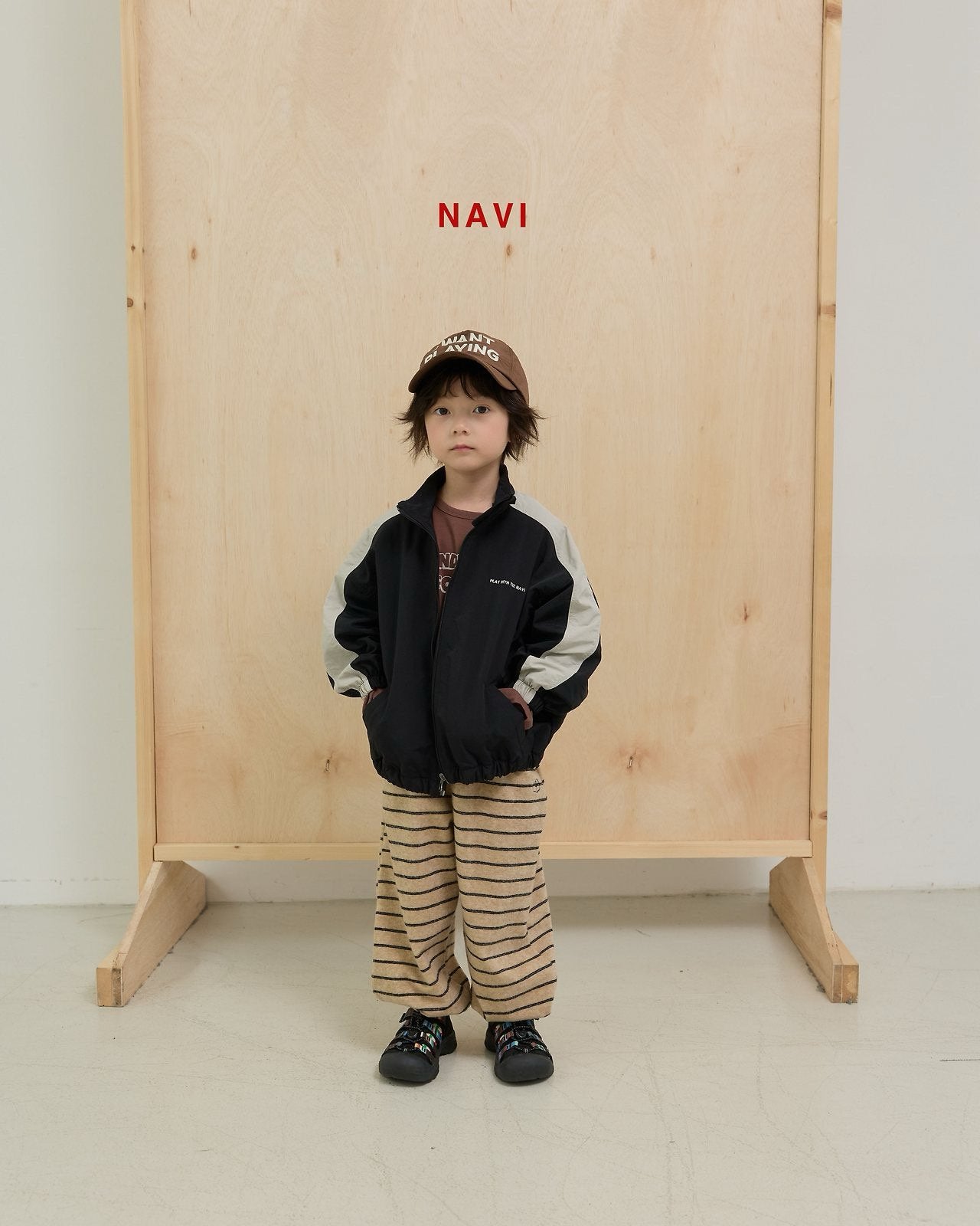 《予約》Anna Two-Tone Jumper / navi.