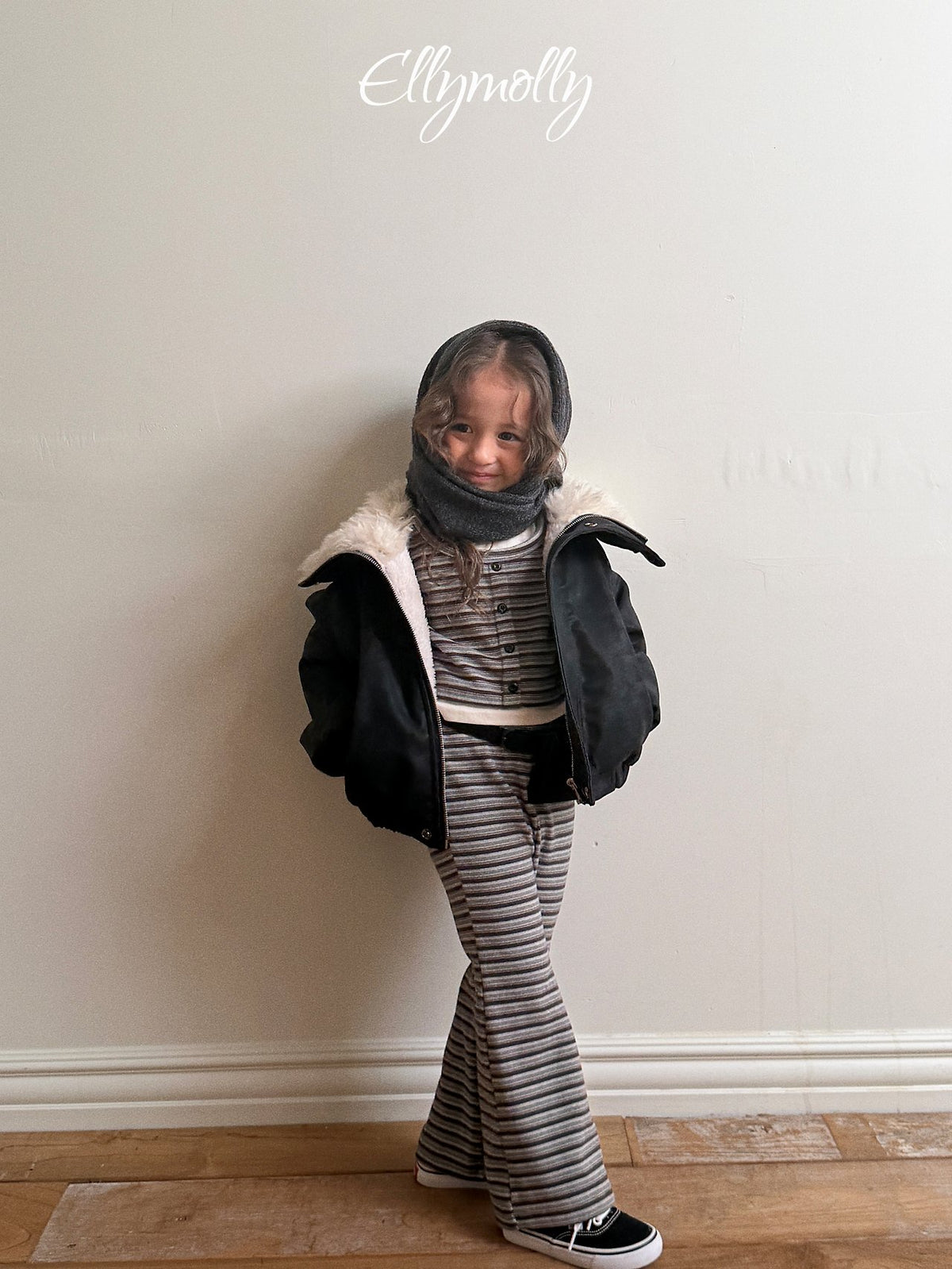 《予約》Big Collar Shearling Jacket / ELLY MOLLY