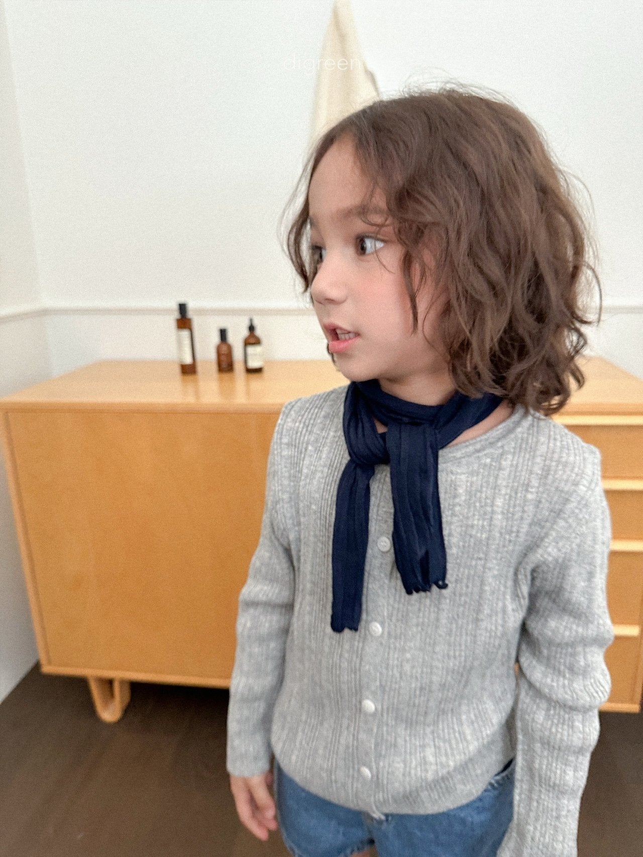 《予約》Wiggly Rib Cardigan (kids) / digreen