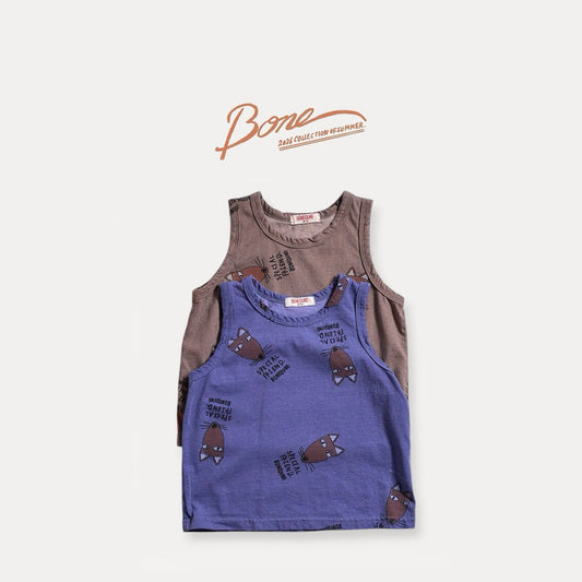 《予約》Fox Sleeveless T-shirt / Boneoune