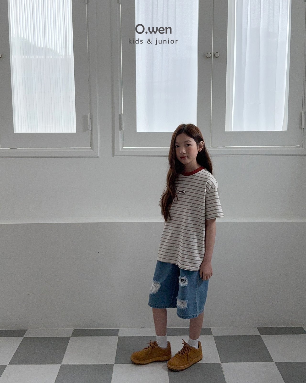 《予約》Mention Stripe Tee / O.wen