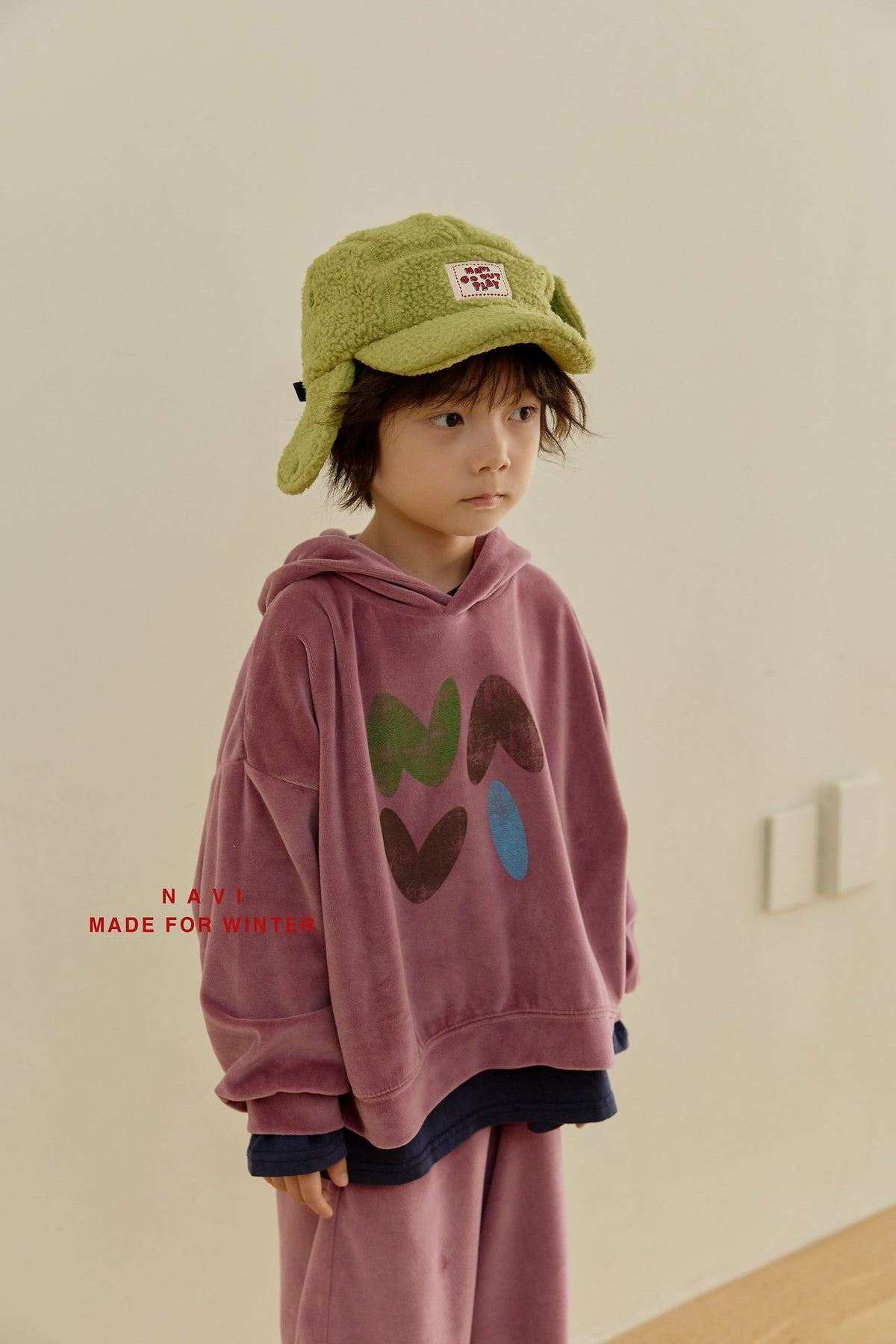 《予約》Butterfly Velour Hoodie / NAVI
