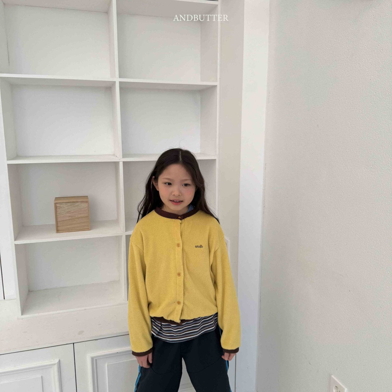 《予約》Two-Tone Terry Cardigan / andbutter