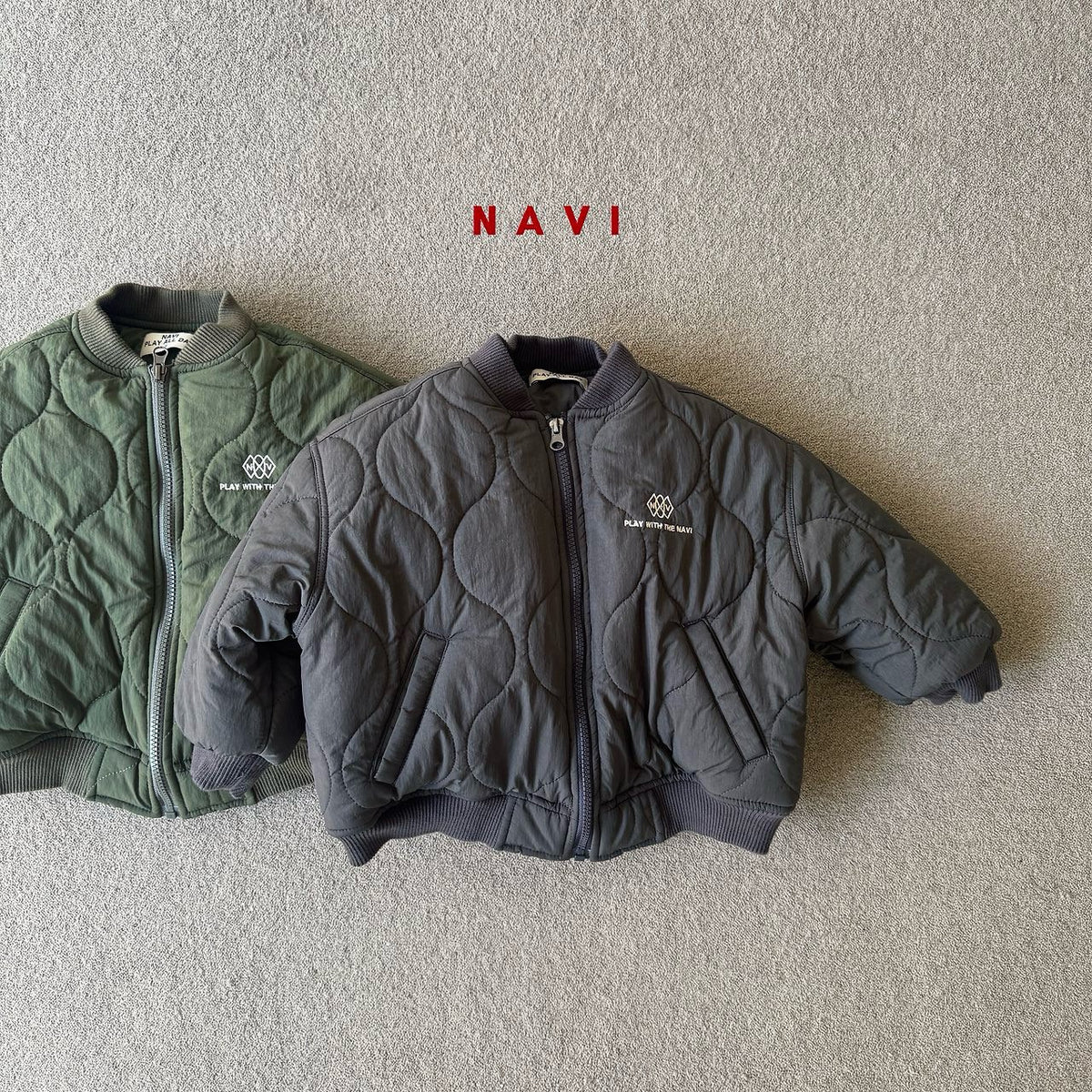 《予約》Bomber Quilted Jacket / NAVI