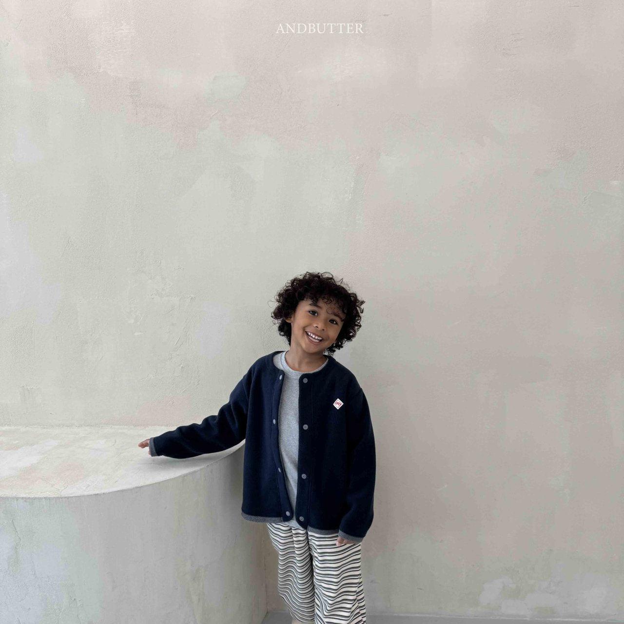 《予約》Fleece Mix Cardigan / andbutter