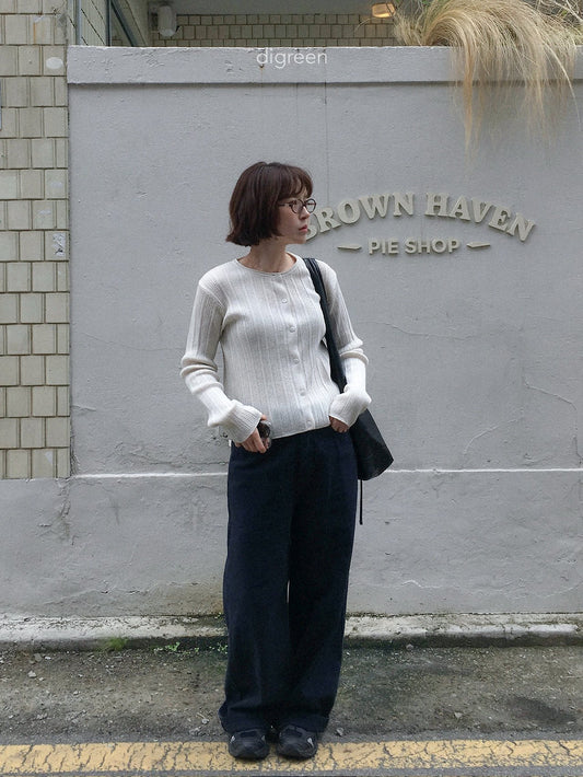 《予約》Wiggly Rib Cardigan / digreen (mom)