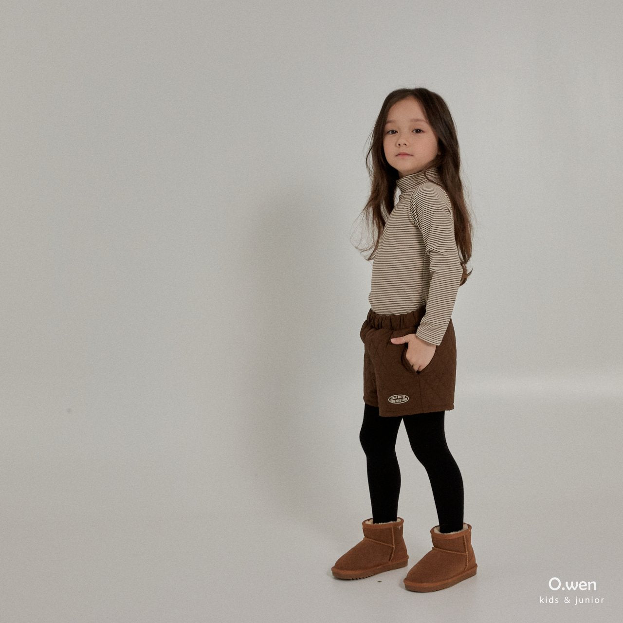 《brown M size》Brushed Spandex Half Polar