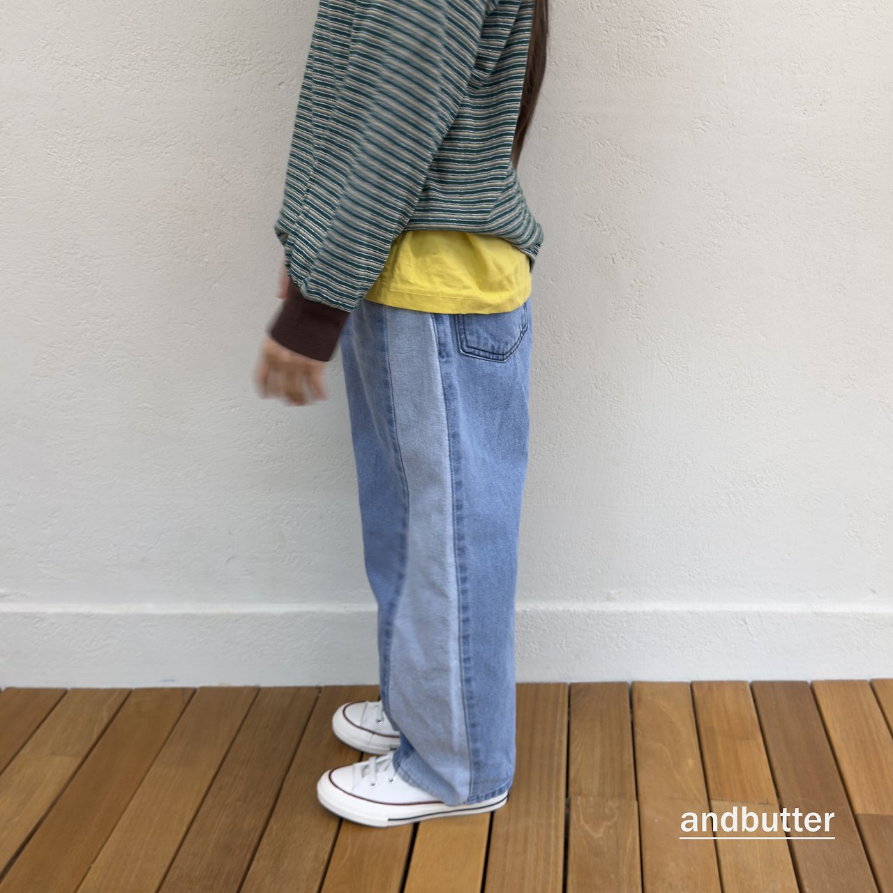 《予約》Curved  Denim Pants / ANDBUTTER