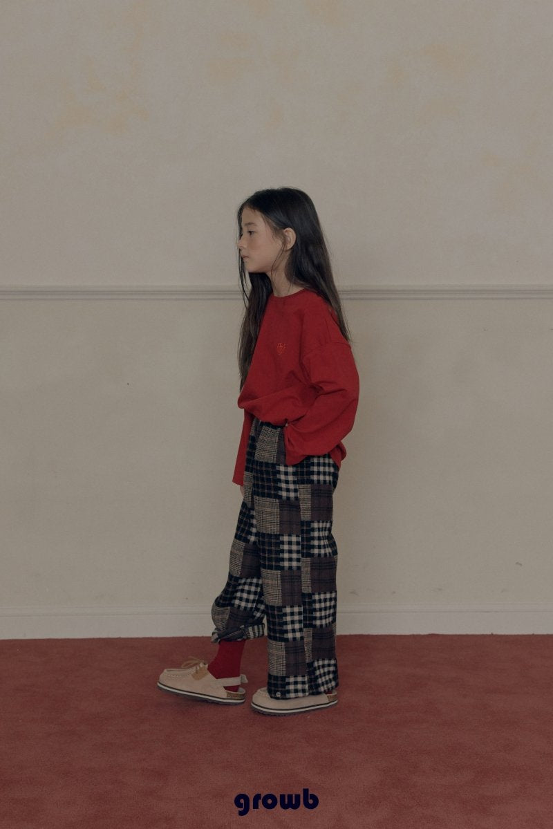 《予約》Patchwork Check Pants / GROWB