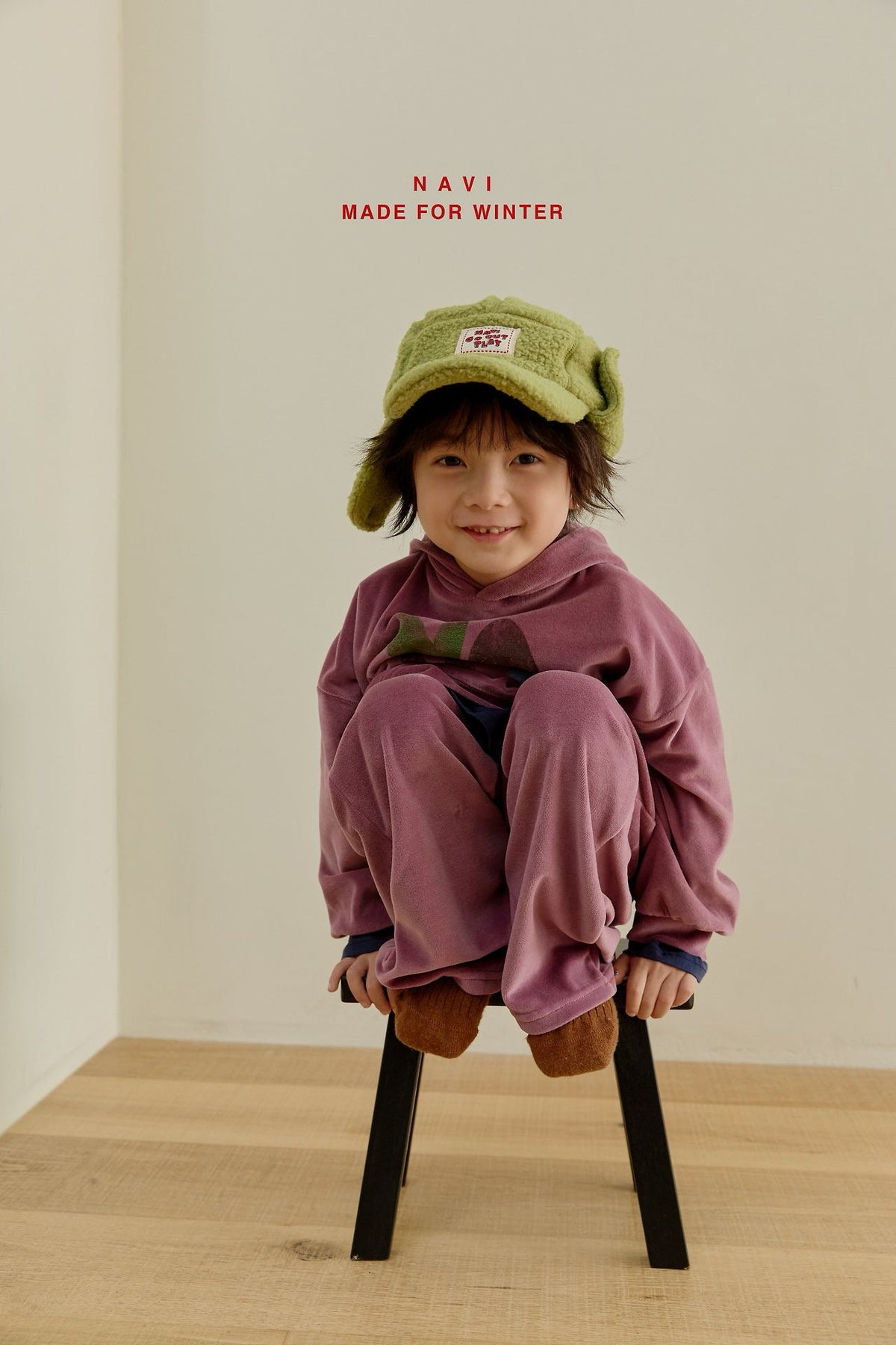 《予約》Butterfly Velour Hoodie / NAVI