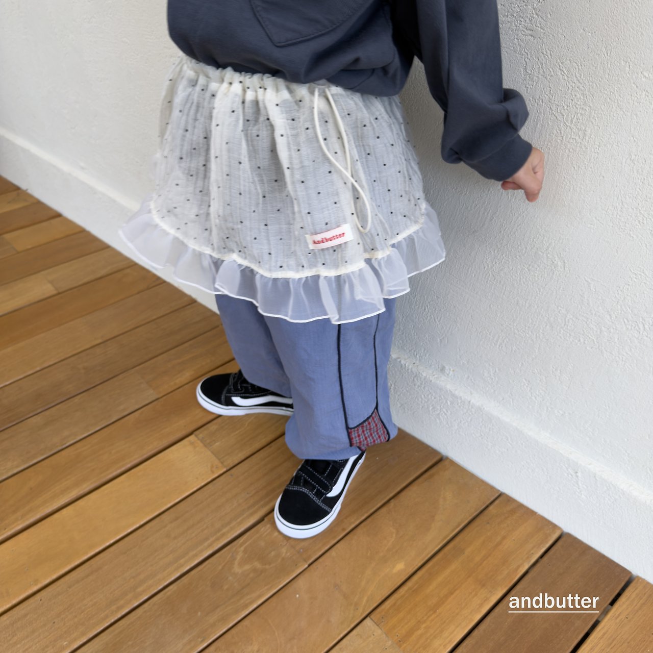 《予約》Wrinkle Dot Layered Skirt / ANDBUTTER