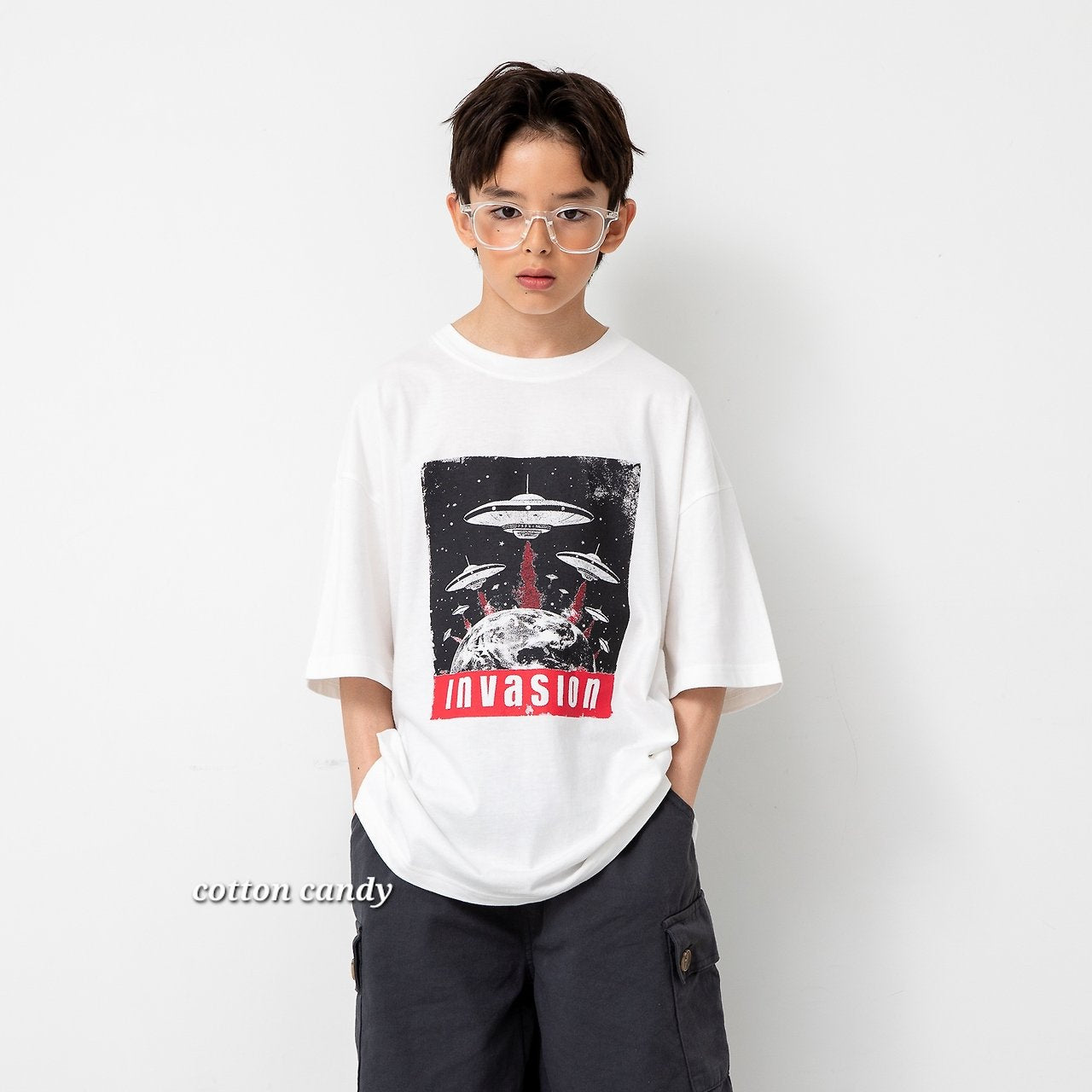 《予約》Invasion T-shirt / cotton candy
