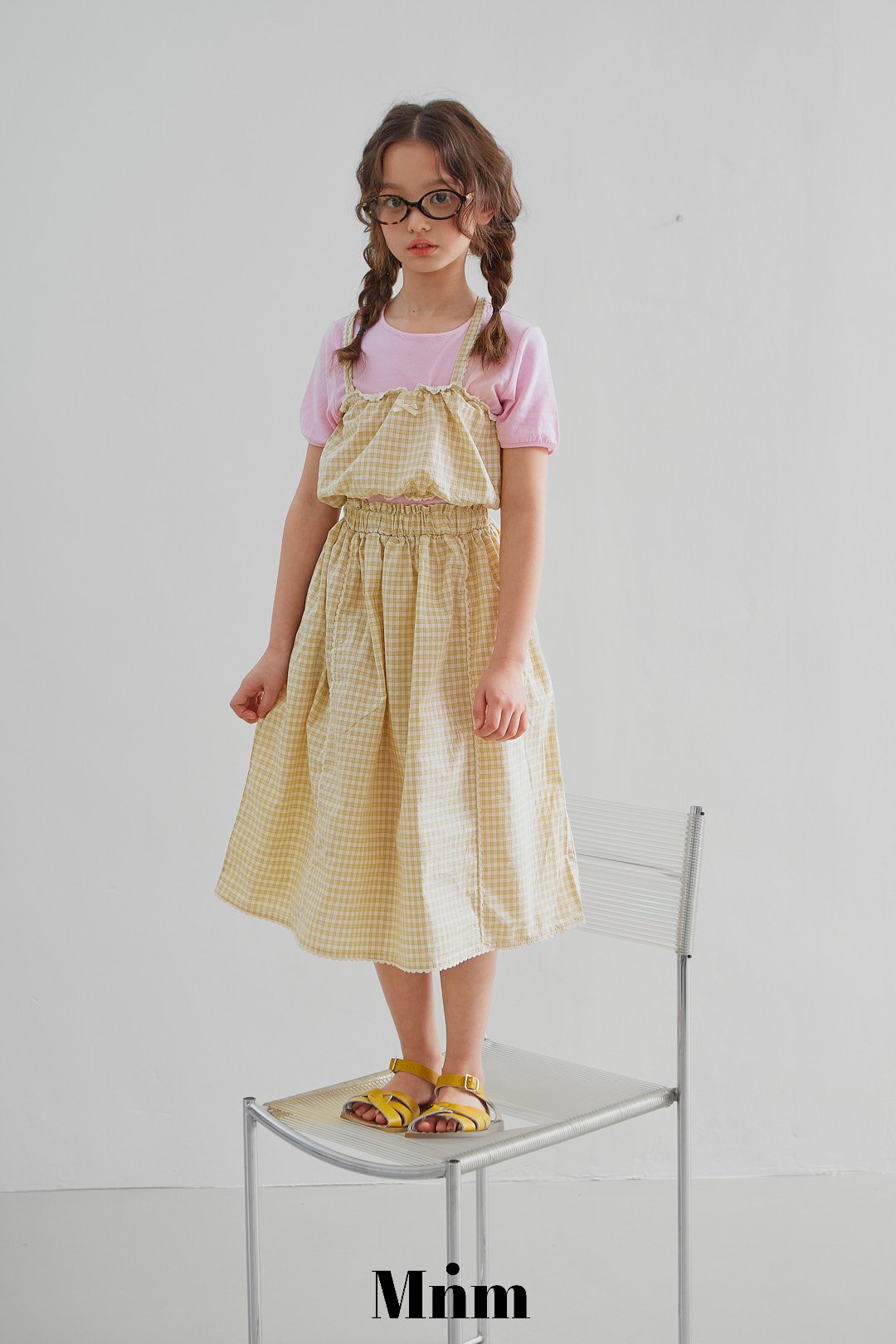 《予約》Check Lace Skirt / MINIMAL