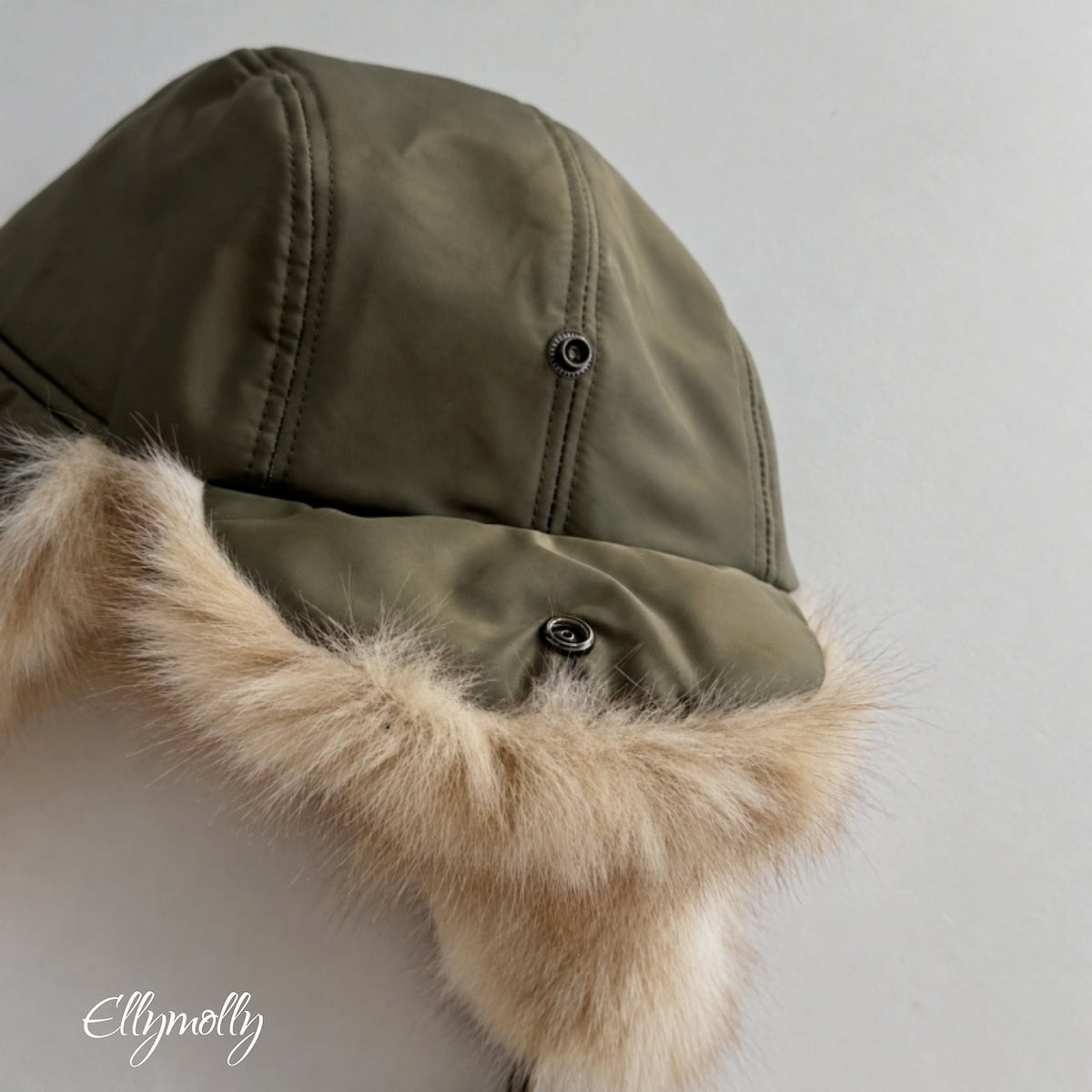 《予約》Fur Earflap Padded Hat / ELLY MOLLY