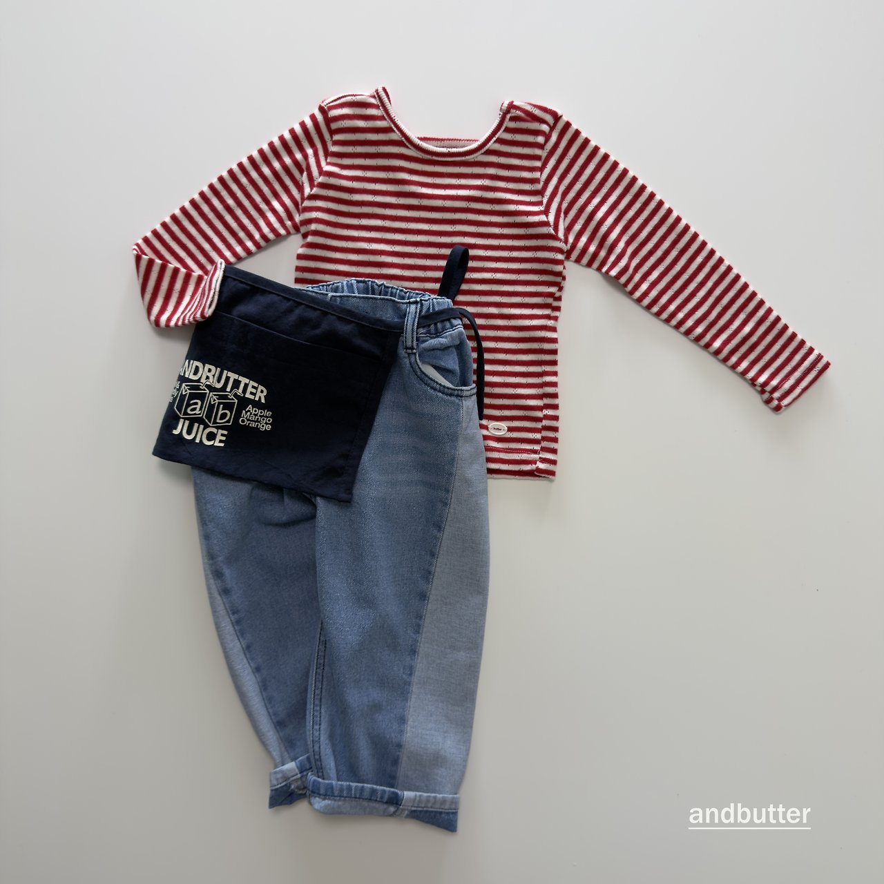 《予約》Curved  Denim Pants / ANDBUTTER