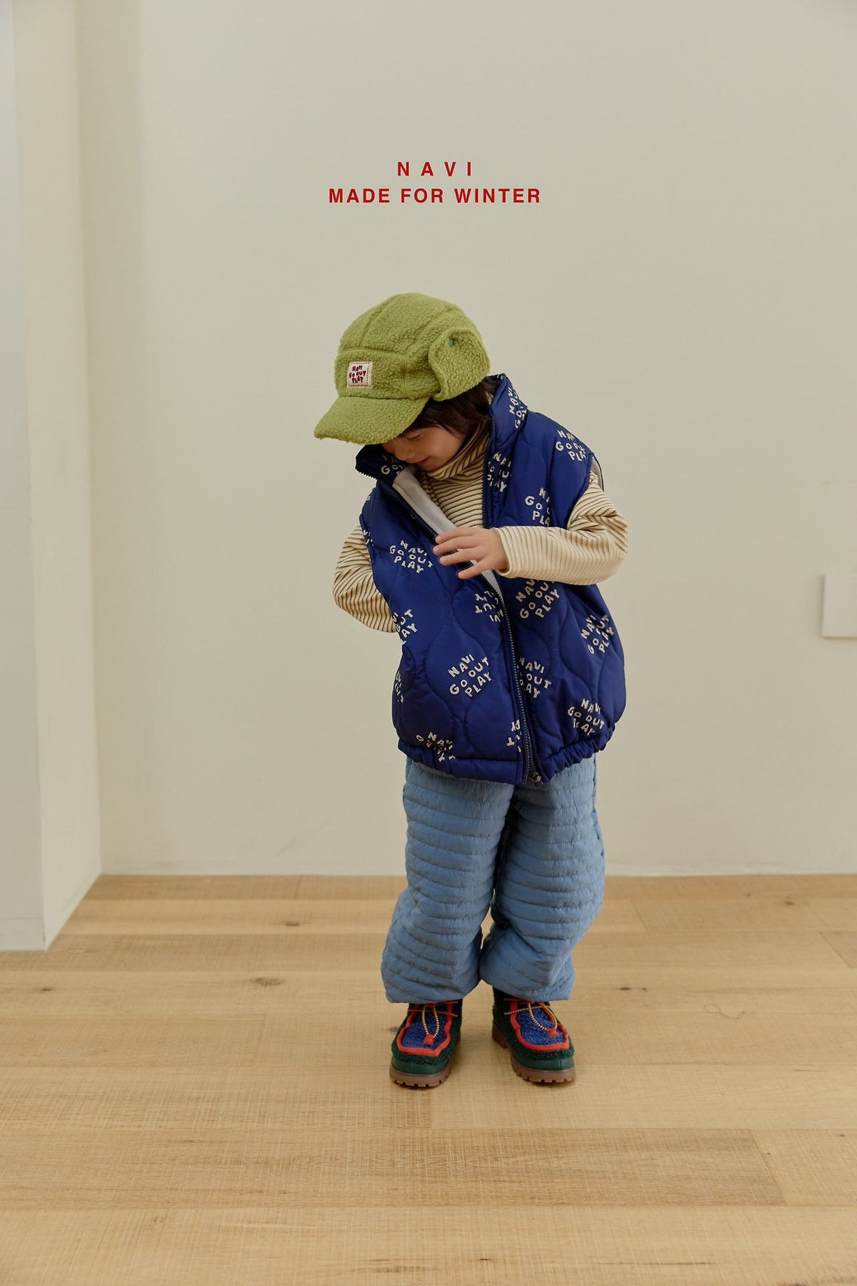 《予約》Melt Quilted Vest / NAVI