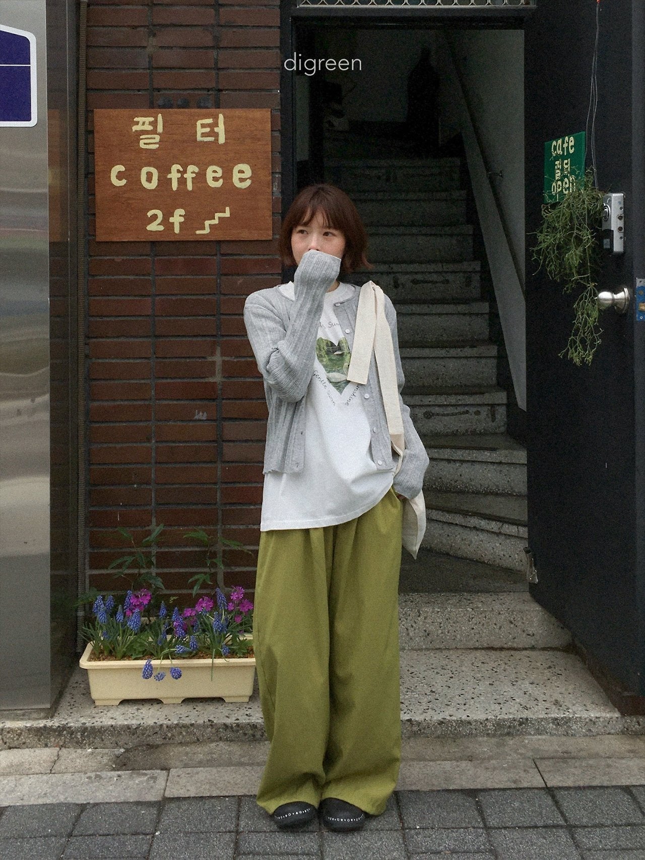 《予約》Wiggly Rib Cardigan / digreen (mom)