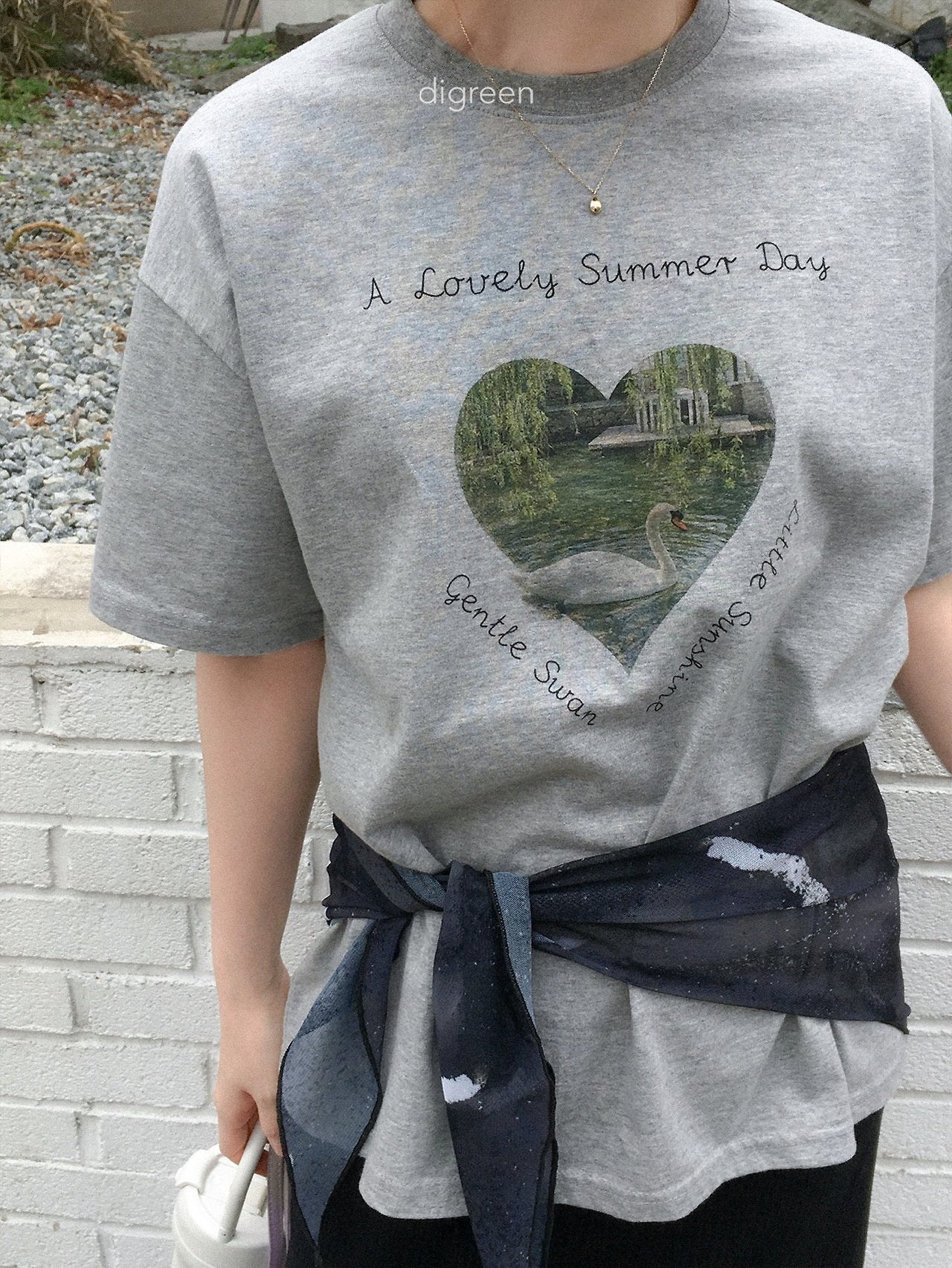 《予約》Pure Swan Tee / digreen (mom)
