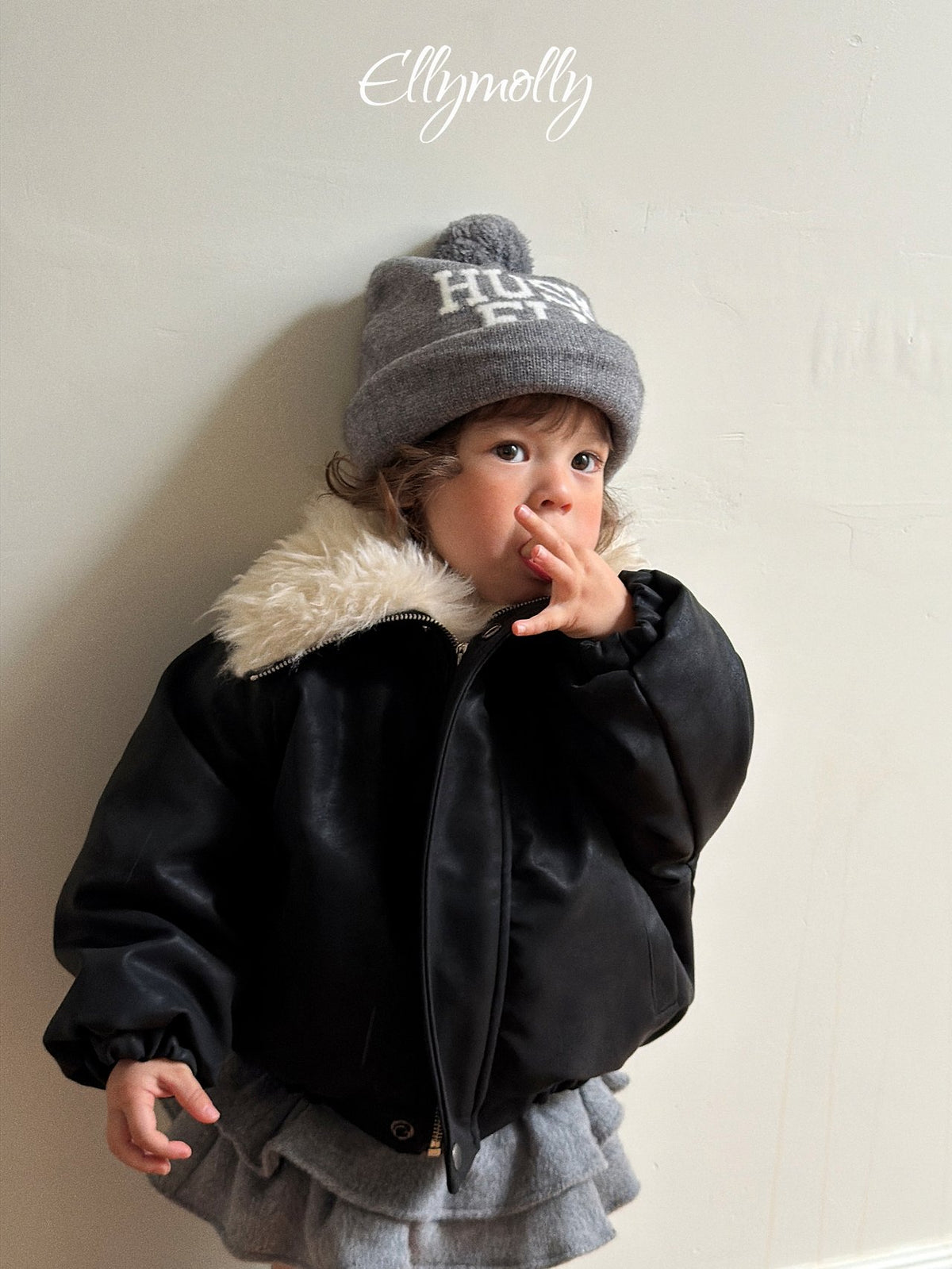 《予約》Big Collar Shearling Jacket / ELLY MOLLY