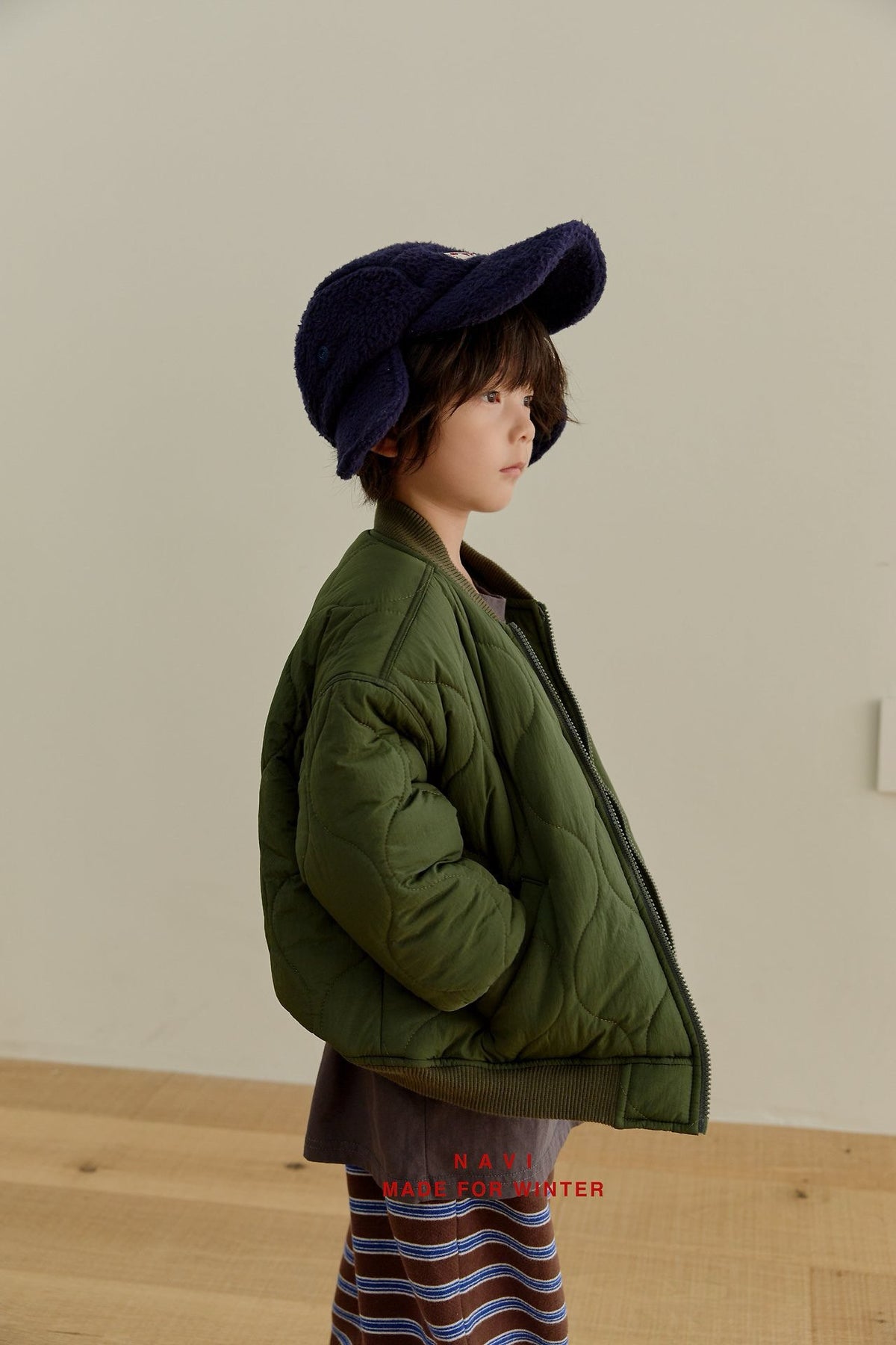 《予約》Bomber Quilted Jacket / NAVI