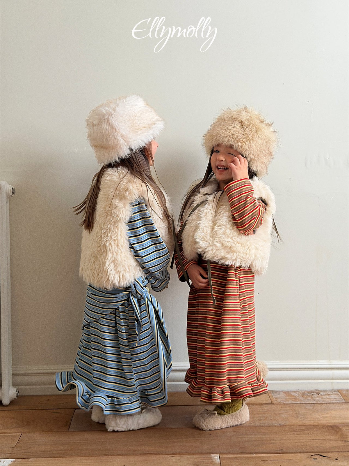 《予約》Fleece Frill Long Dress / ELLY MOLLY