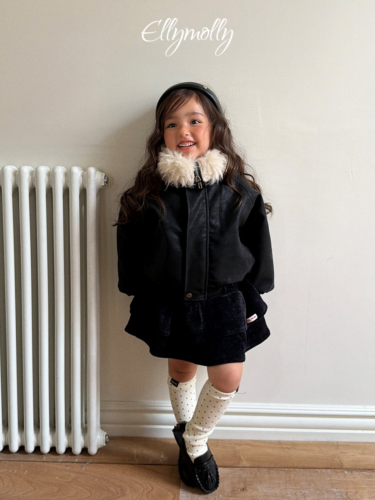 《予約》Big Collar Shearling Jacket / ELLY MOLLY