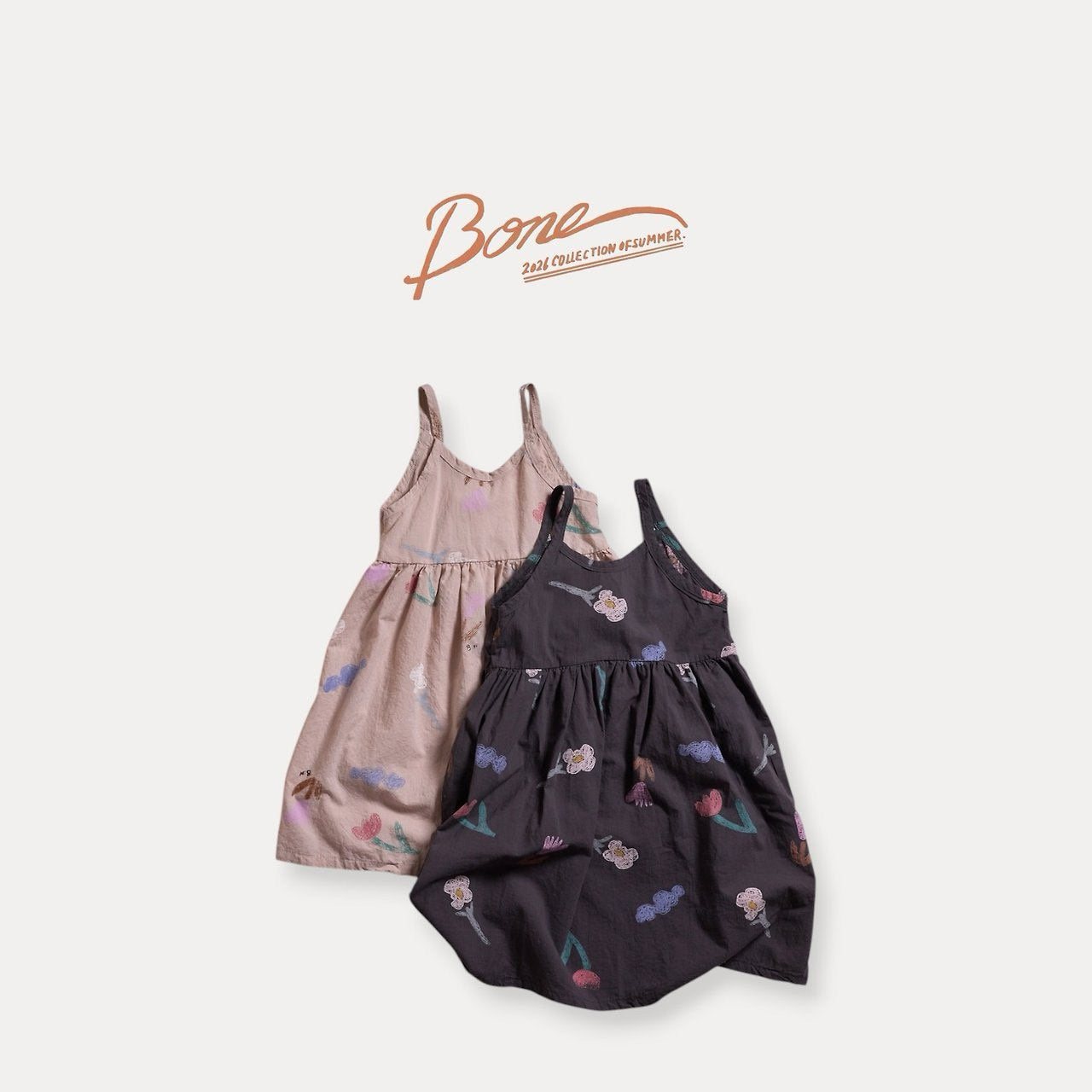 《予約》Clay Flower Ribbon Dress / Boneoune