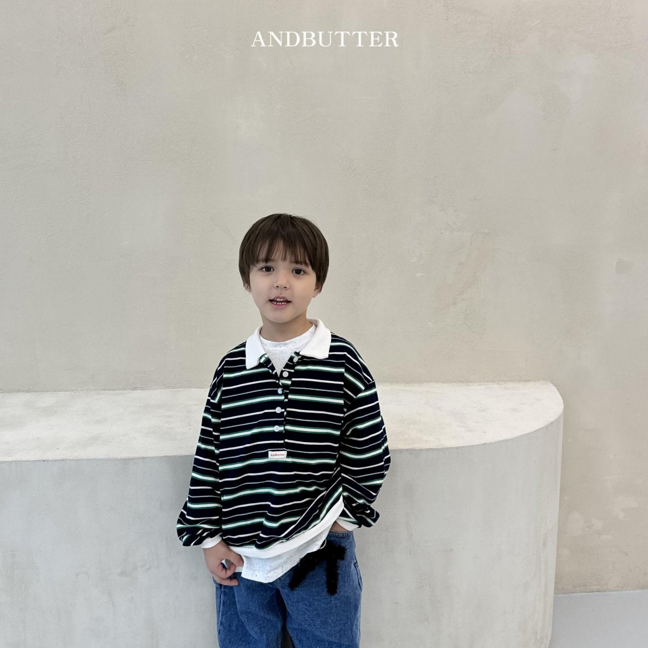 《予約》Stripe Rugby Tee / andbutter