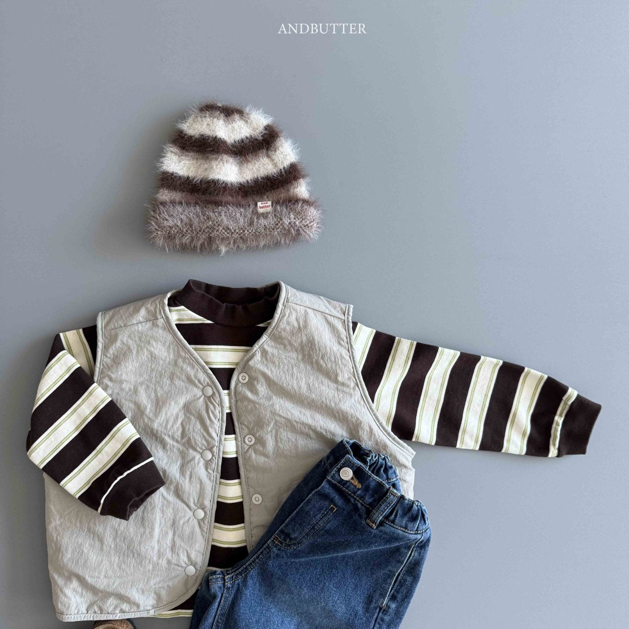 《予約》Reversible ST Dumble Vest / andbutter