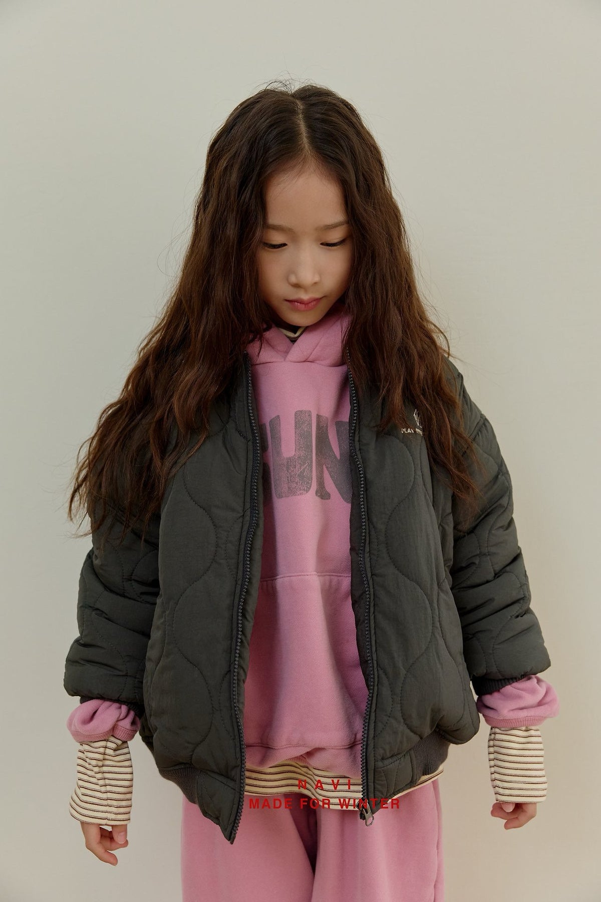 《予約》Bomber Quilted Jacket / NAVI