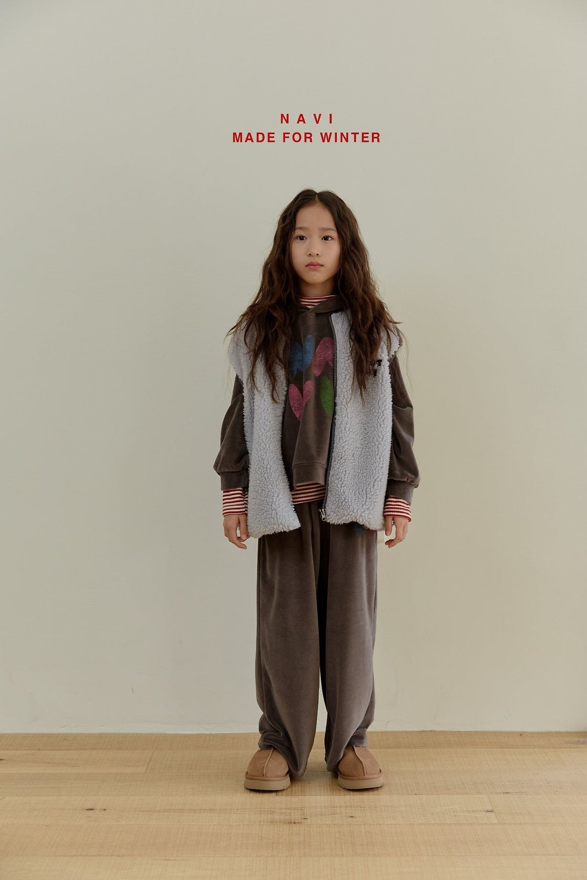 《予約》Butterfly Velour Pants / NAVI