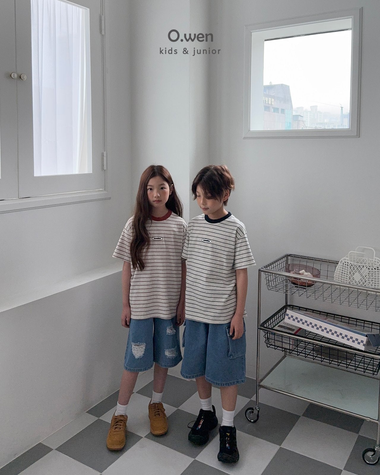 《予約》Mention Stripe Tee / O.wen