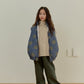 《予約》Ribbon Stripe Turtleneck Tee / NAVI