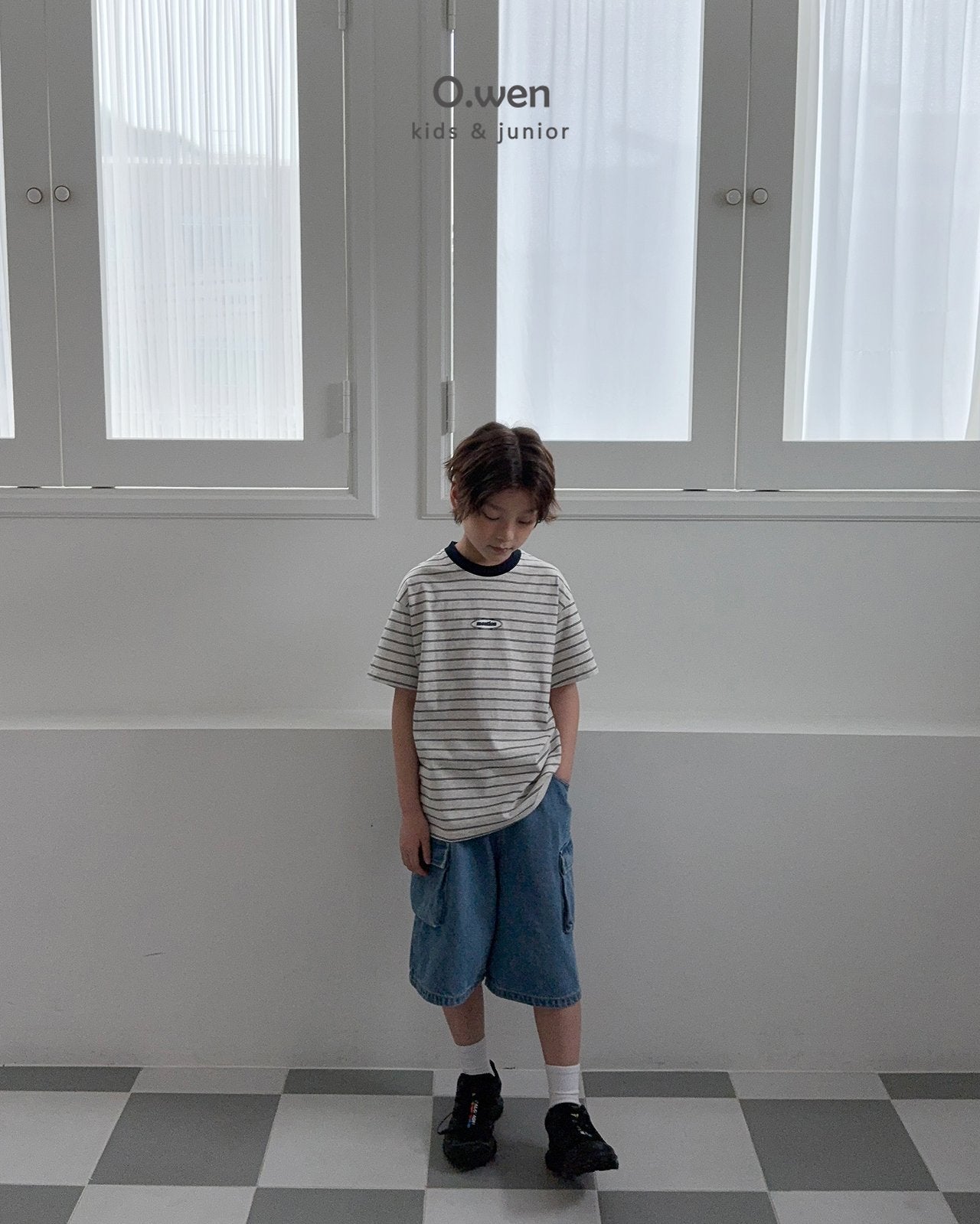 《予約》Mention Stripe Tee / O.wen