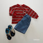 《予約》Heart Pocket Stripe T-Shirt / ANDBUTTER