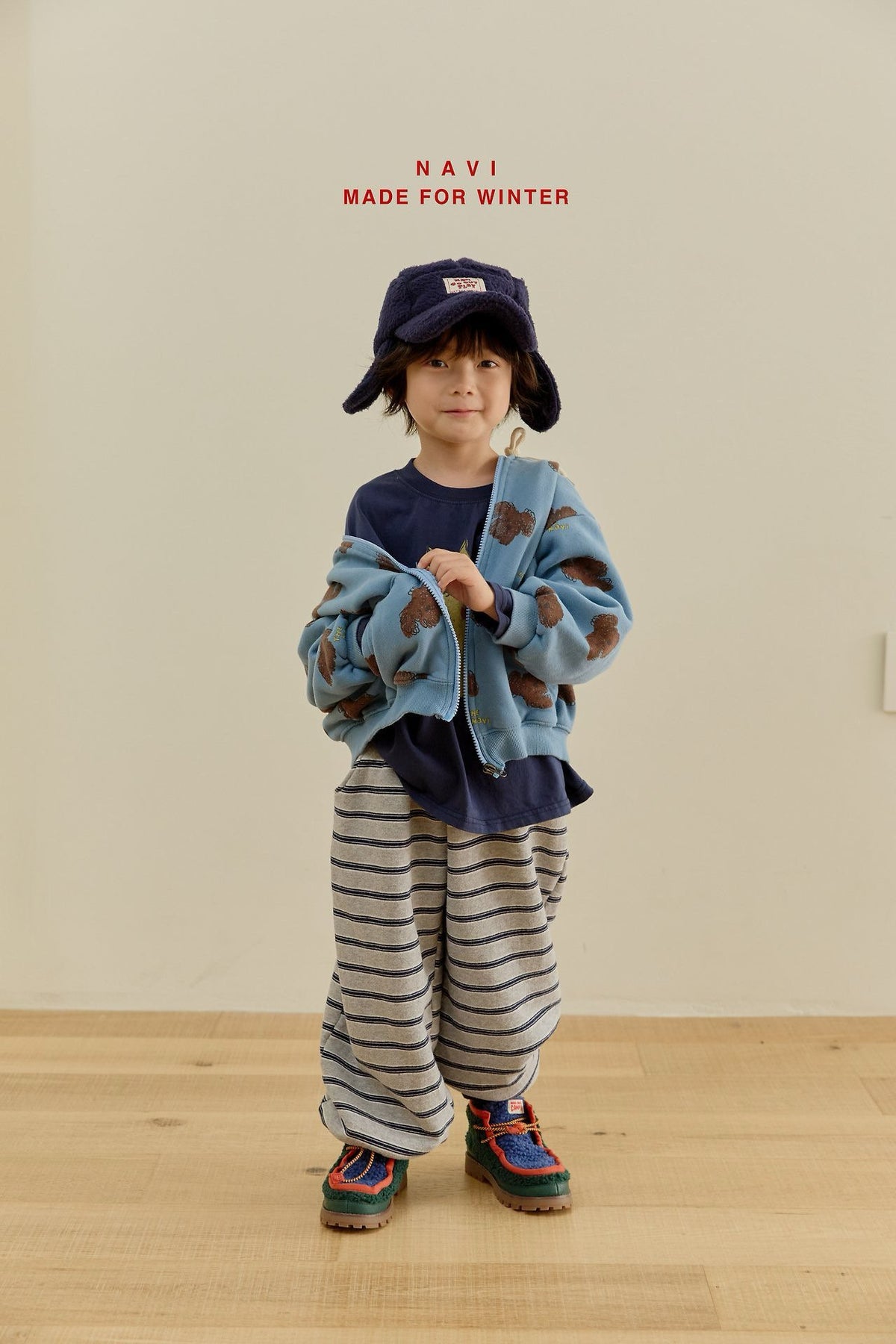 《予約》Poochi Zip Hoodie / NAVI