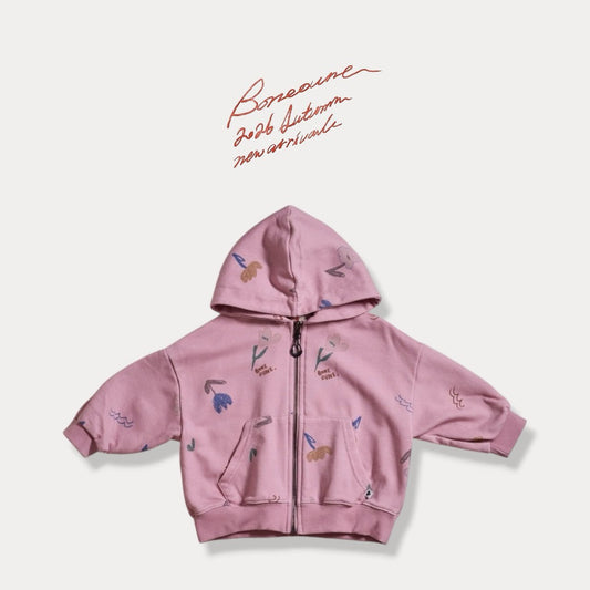 《予約》Flower Print Pigment Hoodie / BONEOUNE