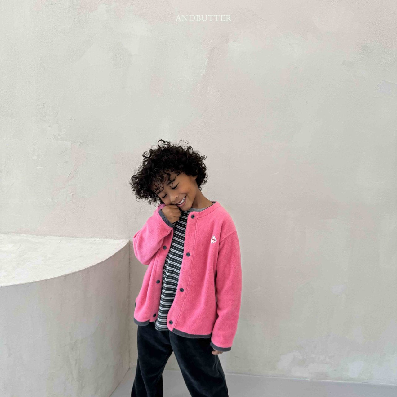 《予約》Fleece Mix Cardigan / andbutter