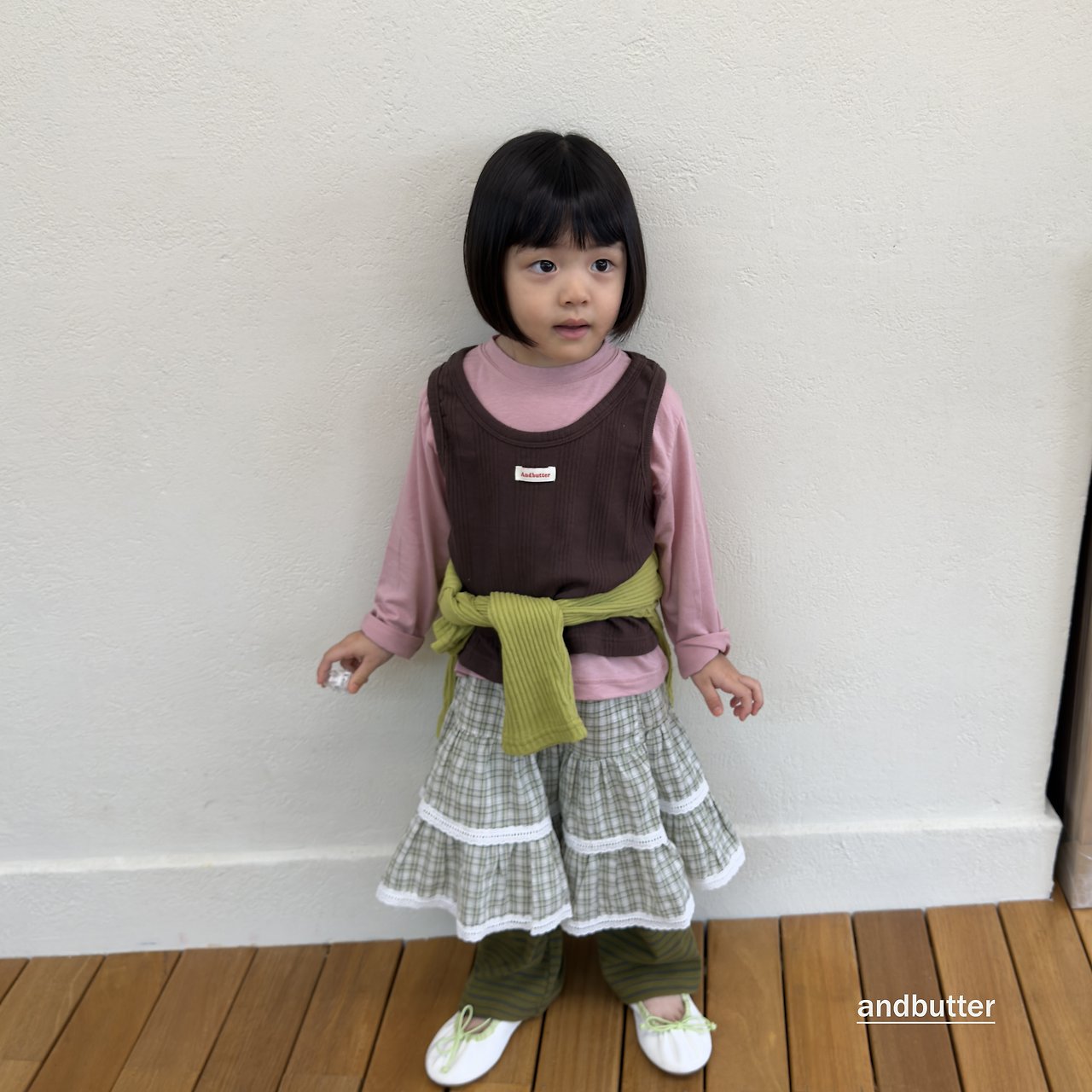 《予約》Check Tiered Skirt / ANDBUTTER