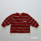 《予約》Heart Pocket Stripe T-Shirt / ANDBUTTER