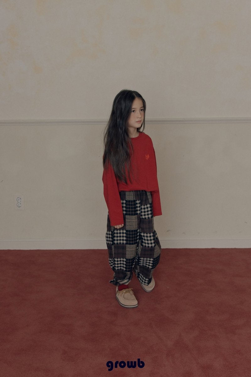 《予約》Patchwork Check Pants / GROWB