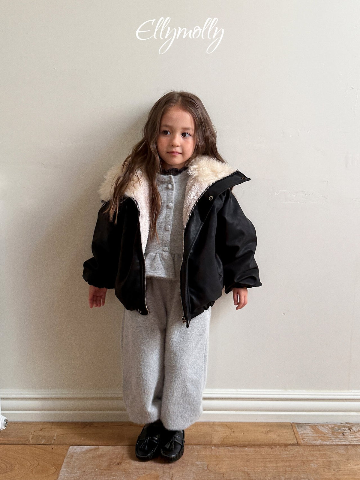 《予約》Big Collar Shearling Jacket / ELLY MOLLY