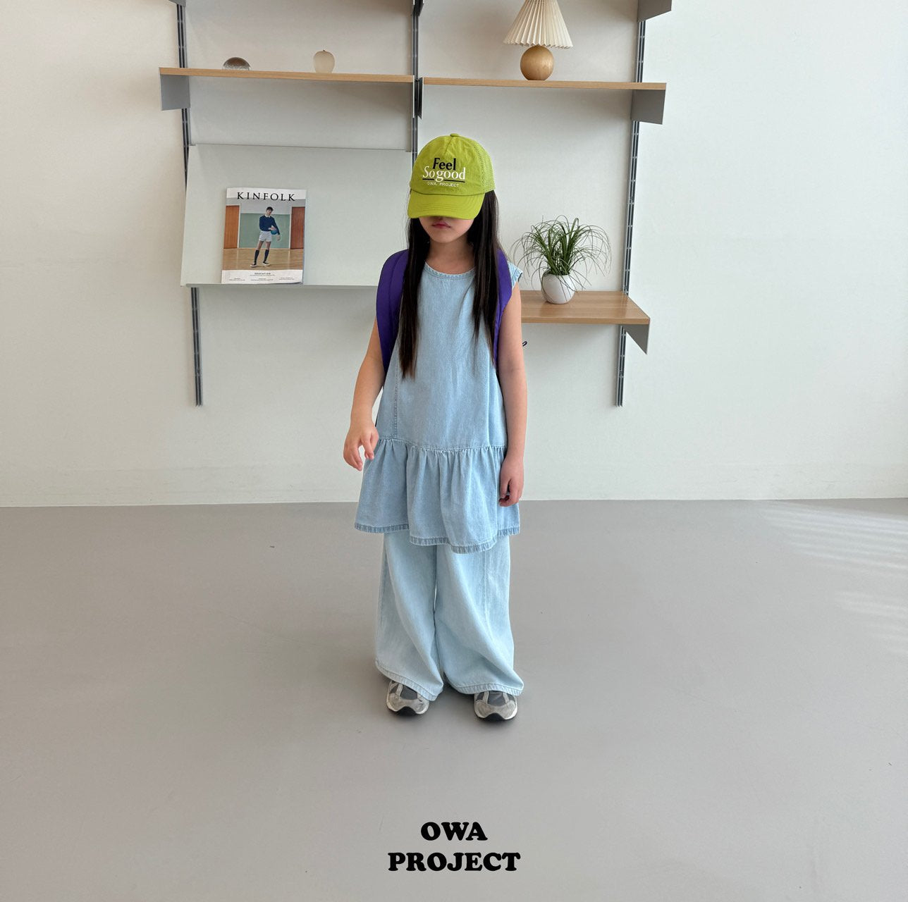 《予約》Slit Denim Dress / OWA PROJECT