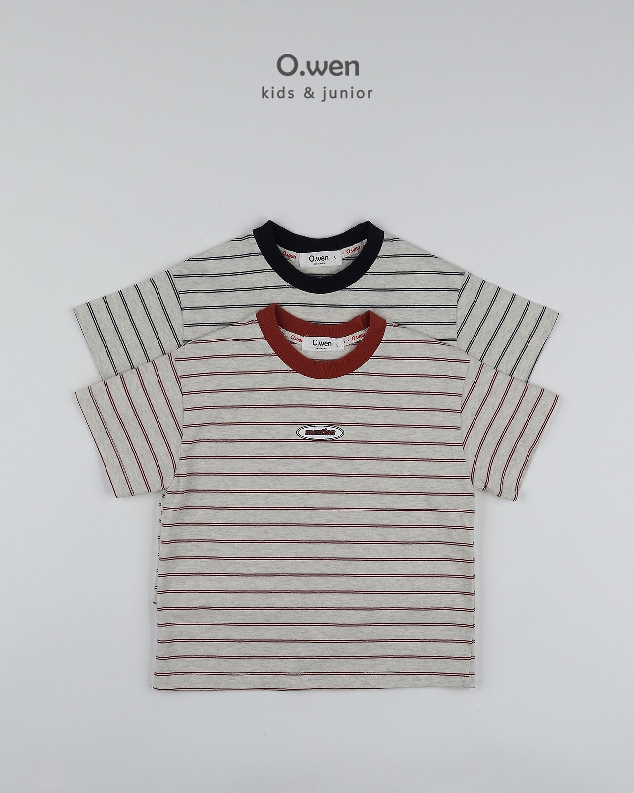 《予約》Mention Stripe Tee / O.wen