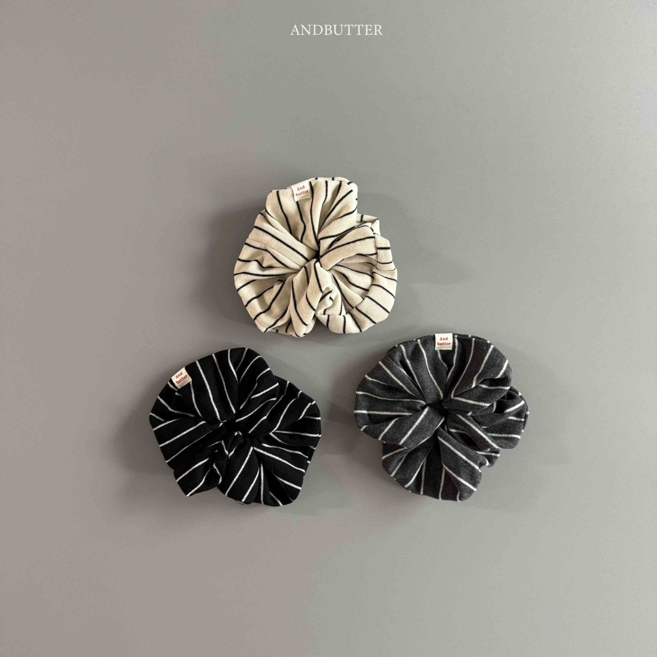 《予約》Stripe Scrunchies / andbutter